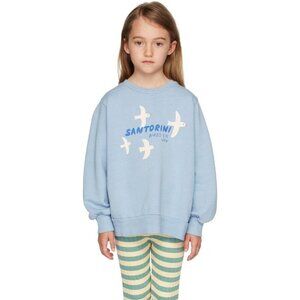 TINYCOTTONS Kids Santorini Birds Sweatshirt Size 4Y Blue